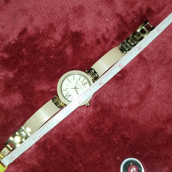 Anne Klein Women's‎ AK-1408CRCR Gold Plastic Analog Quartz Bangle Style Watch - Picture 4 of 6